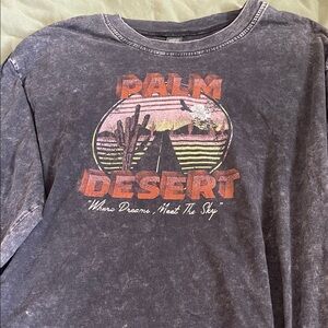 Wild Fable Palm Desert Graphic Long Sleeve Shirt - Black